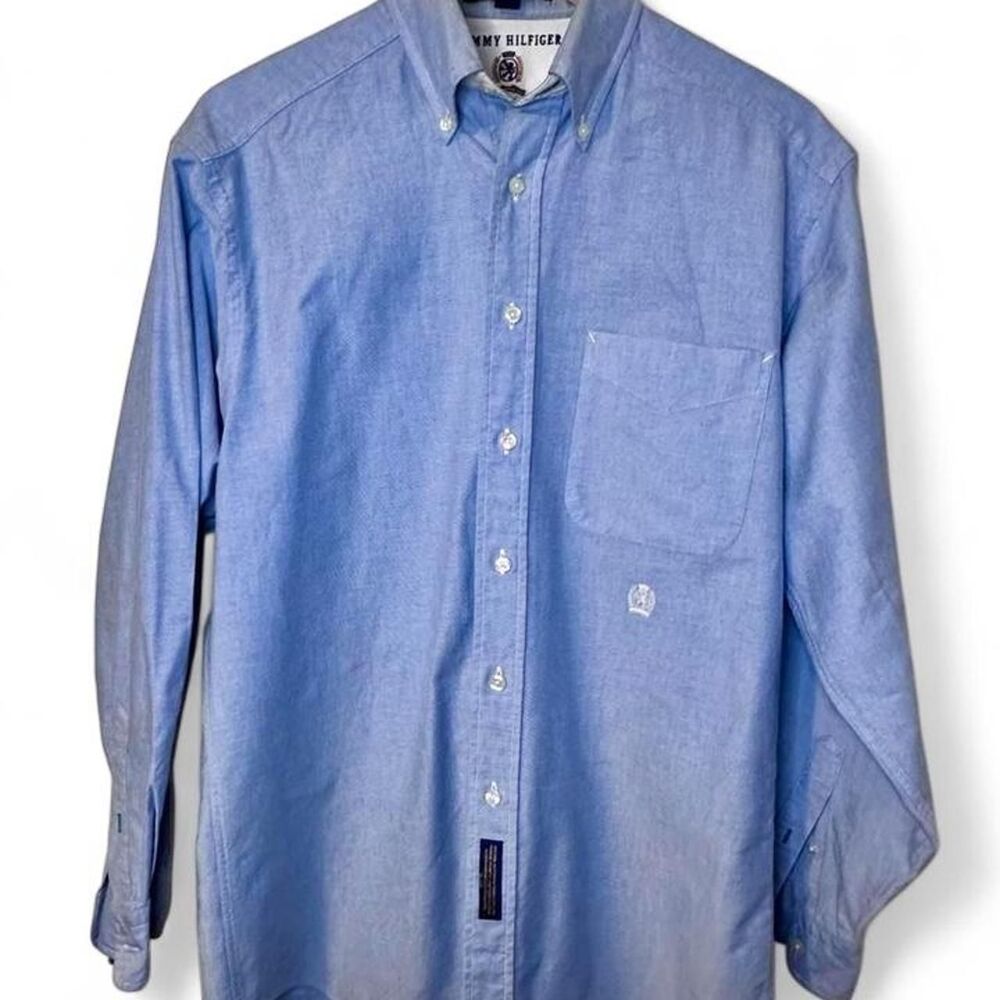 Vintage Tommy Hilfiger Collegiate Oxford Cotton Preppy Button Down